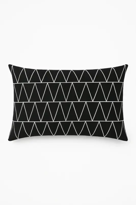 Super Prix Geometric black and yellow cushion cover 30x50 cm