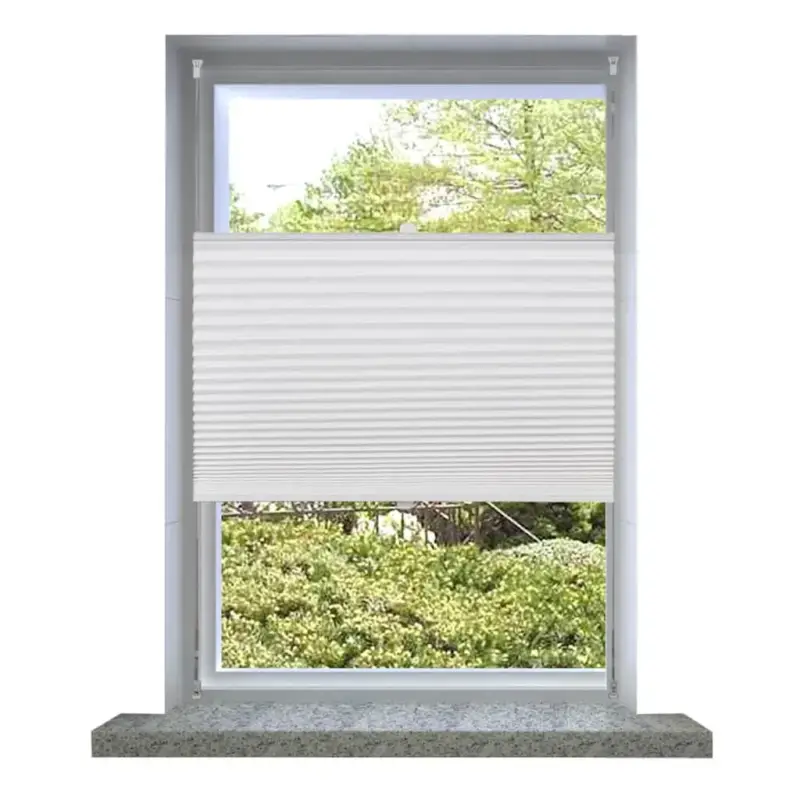Blackout pleated blind for modern bedroom and living room window Haute Qualité