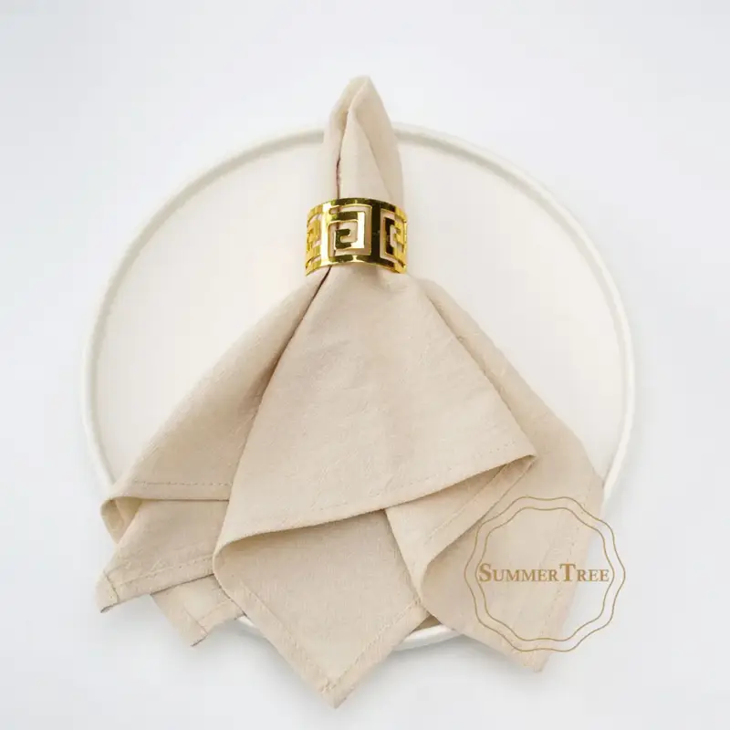 Washed cotton vintage style table napkin Prix Réduit