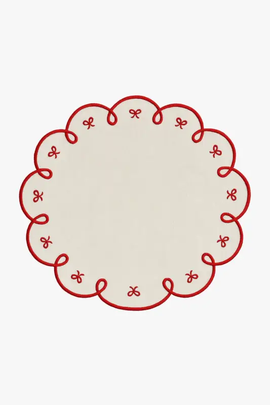 Nouvel Arrivage Embroidered placemat set, traditional insulated washable
