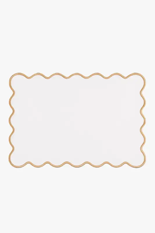Cotton linen placemat set with sea shell design Must-Have