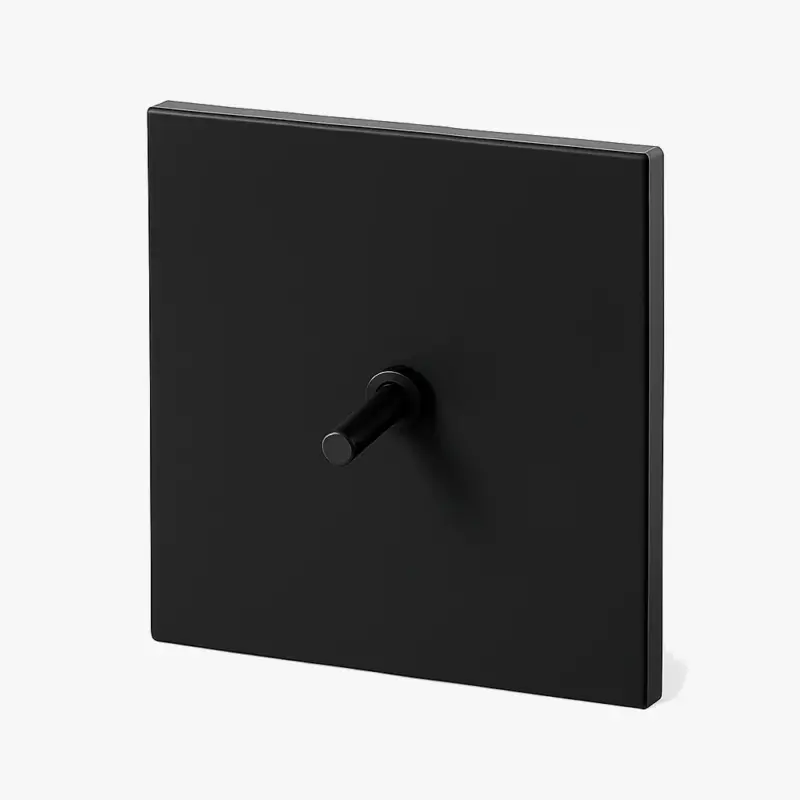 Prix Réduit Single gang 1-way switch in matte black steel