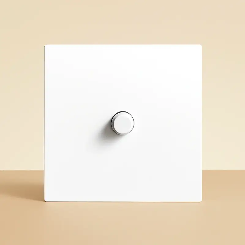 Single 1-gang switch in matt white steel Prix Bas