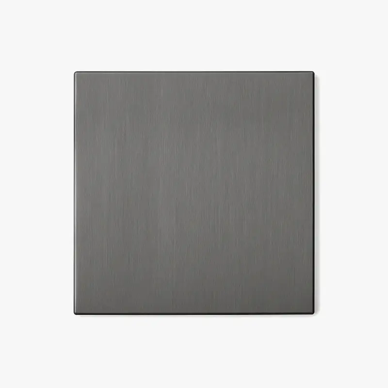 Flat dark grey brushed steel socket cover Super Prix
