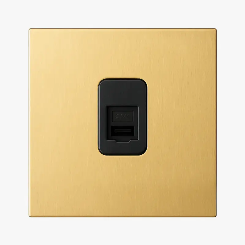 Usine Directe Brushed gold steel rj45 socket