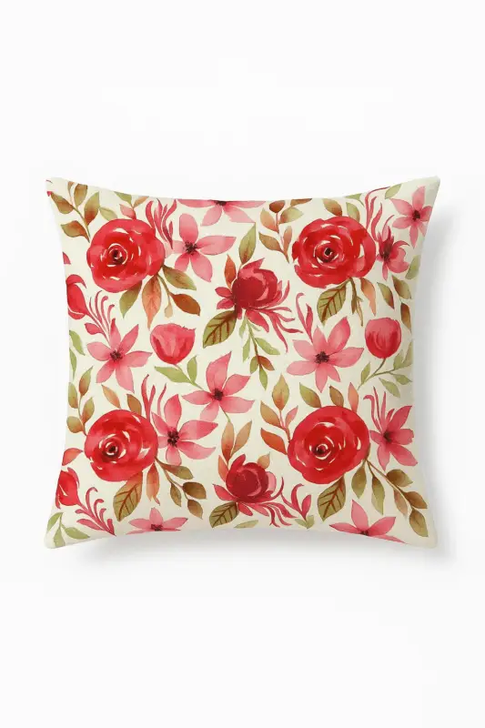 Decorative floral square pillowcase 45 cm Prix Promo