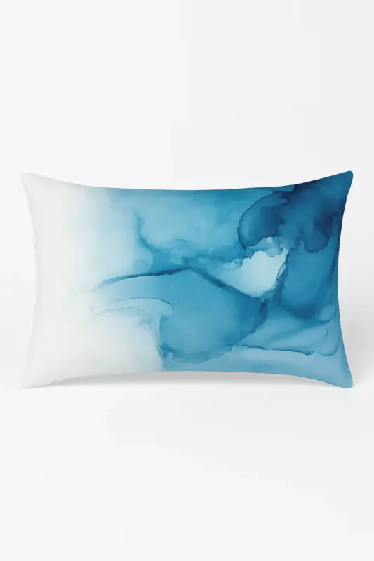 Rectangular polyester pillowcase with watercolour stripe chinese style Prix Promo