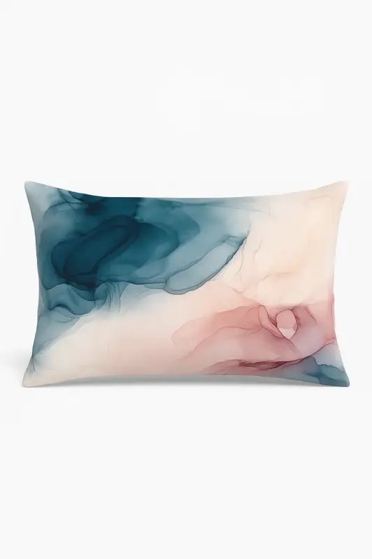 Rectangular cushion cover 30 x 50 cm chinese watercolour stripes Marque