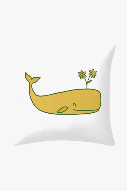Yellow square cushion cover for interior decor Expédition Rapide