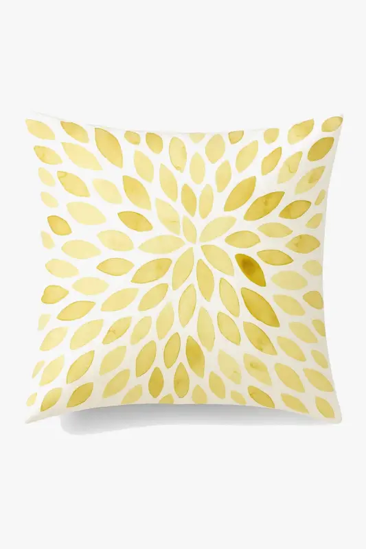 Yellow square cushion cover for interior decor Acheter Direct
