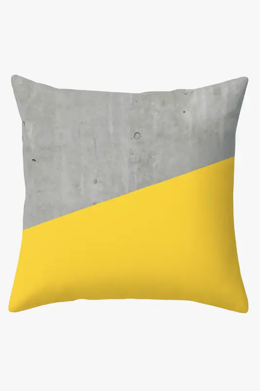 Yellow cushion cover with creative sunflower print 45x45 cm Vente Directe