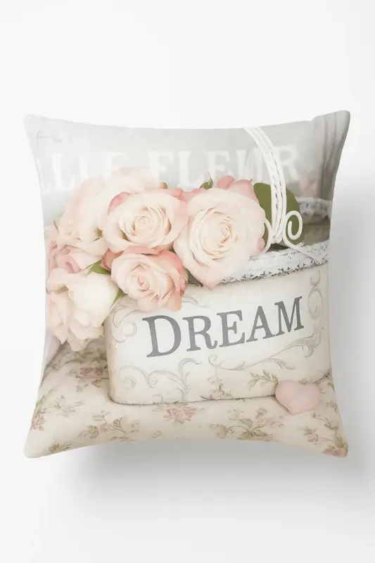 Decorative cushion cover with rose motif nordic style for sofa Quantité Limitée