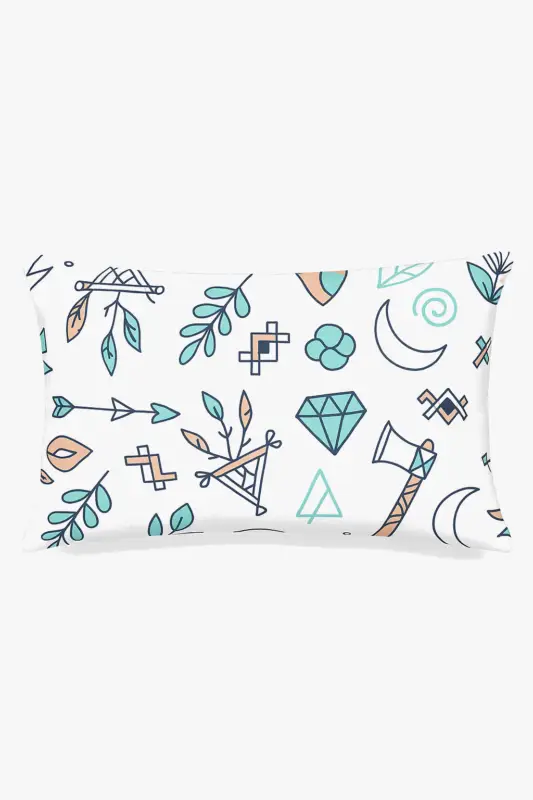 Bon Marché Decorative rectangular cushion cover feather pattern 30x50 cm