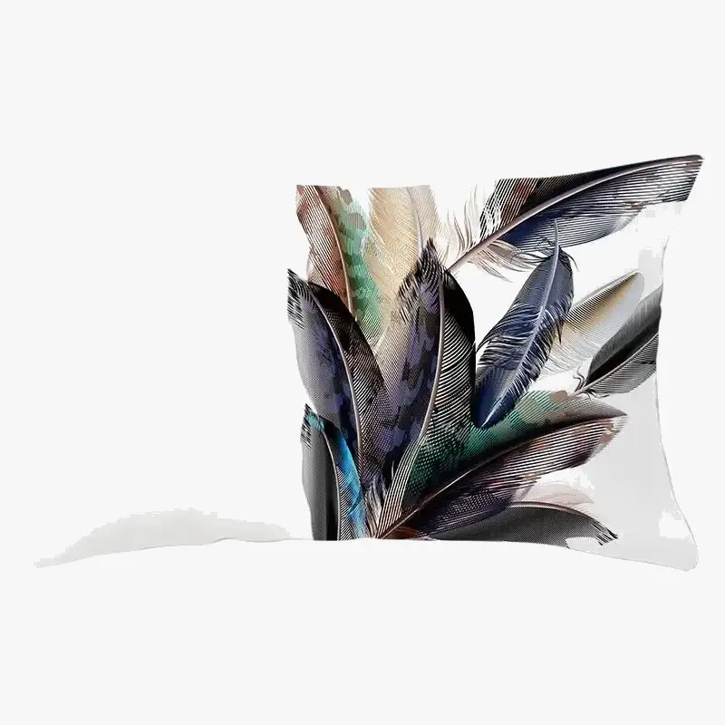 Decorative rectangle cushion with feather pattern 30x50 cm Solde
