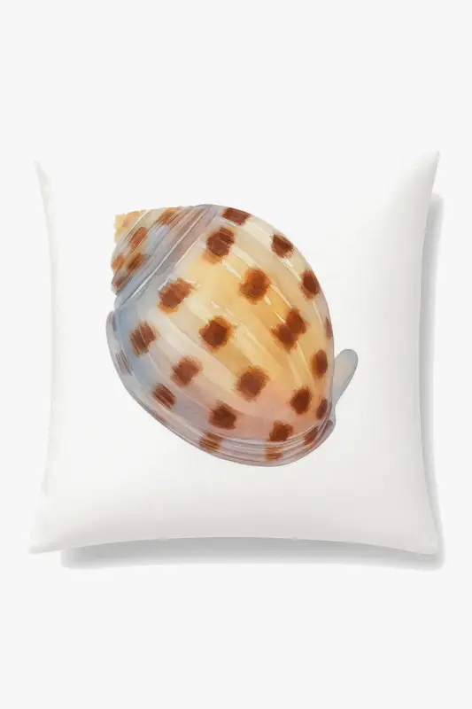 Bon Plan Seashell pattern cushion cover, marine style for sofa