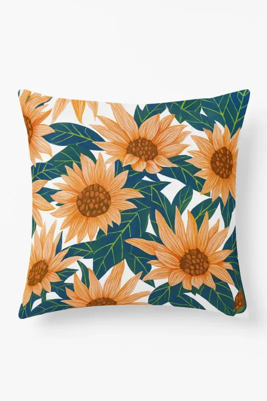 Commande En Gros Decorative sunflower cushion cover for summer sofa