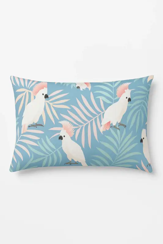 Rectangular cushion cover with green tropical pattern 30 x 50 cm Achetez Aujourd'hui