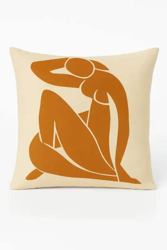Nouveauté Elegant brown geometric square cushion cover