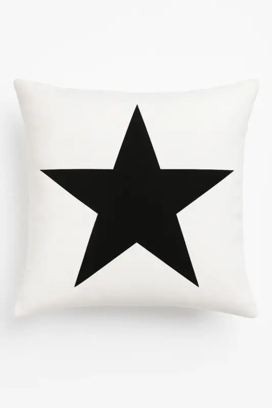 Solde Modern black and white geometric decorative cushion cover