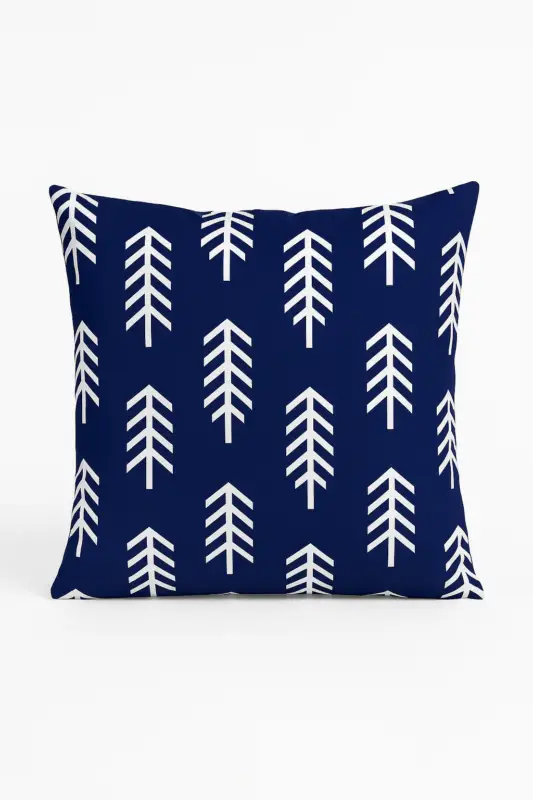 Must-Have Navy blue geometric cushion for interior decoration