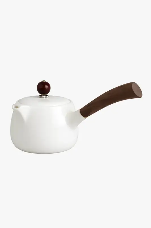 Petit Prix Dehua porcelain 200ml side handle teapot jade style