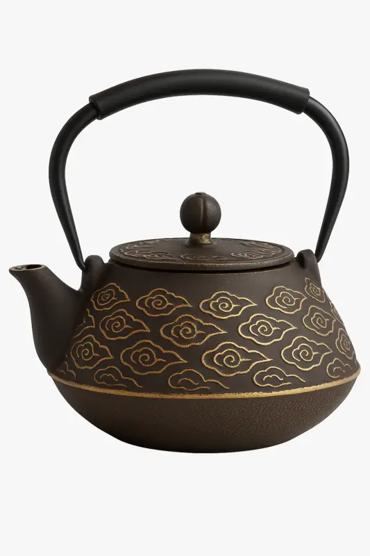 Usine Directe Japanese cast iron teapot with cloud pattern and infuser