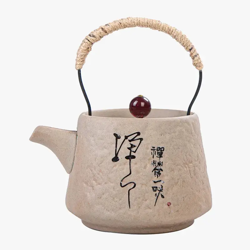 Meilleure Vente Retro japanese kungfu ceramic textured tea set