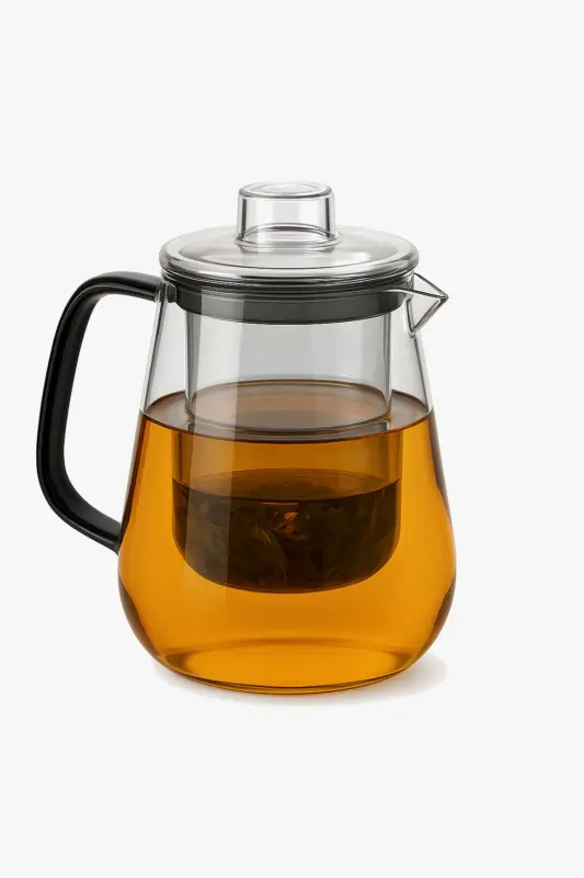 Solde Borosilicate glass teapot with infuser and durable lid