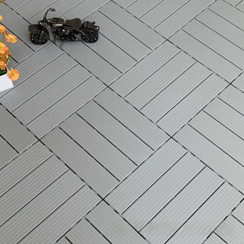 Interlocking pvc decking boards wood effect outdoor 30 cm Satisfait Ou Remboursé