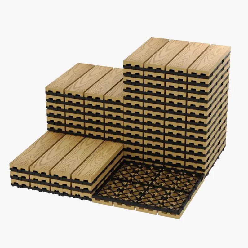 Offre Limitée Clip-on decking tiles wood effect 30x30 cm for outdoor and indoor use