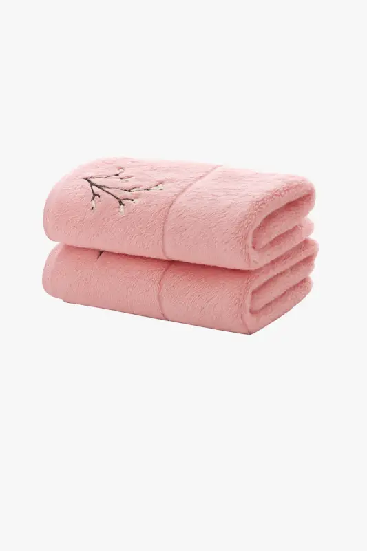 Remise Embroidered bamboo bath towel set soft and absorbent