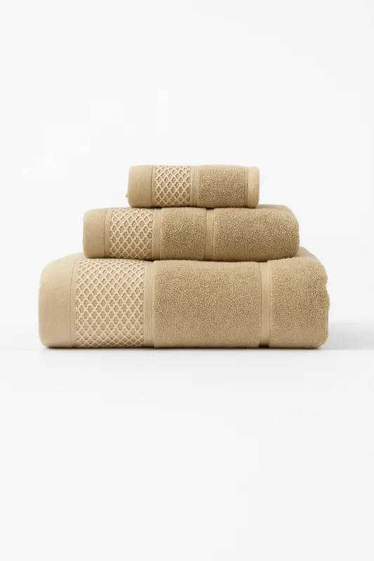 Promotion Saisonnière Thick cotton bath towel set, highly absorbent, plain
