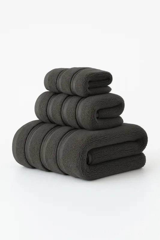 Jusqu'à Épuisement Des Stocks Striped cotton terry towel set of 3