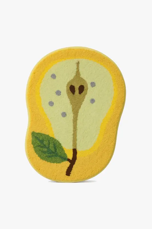 Watermelon half-round non-slip microfibre bath mat Bon Marché