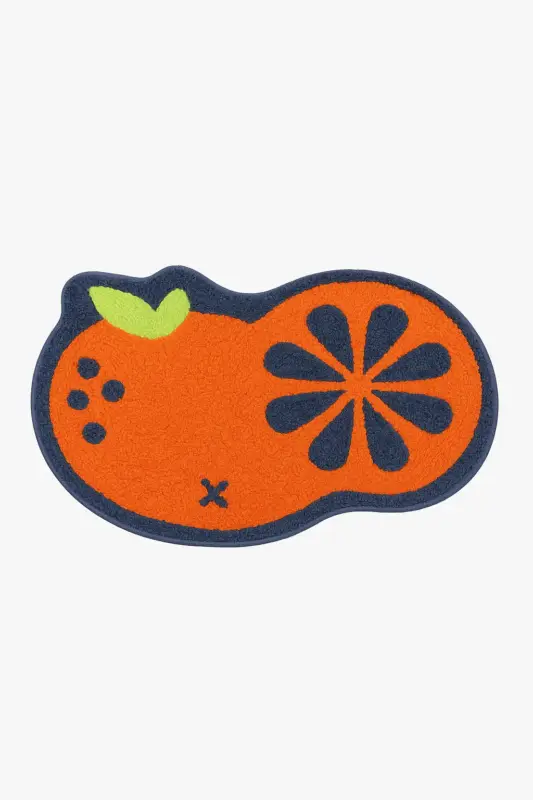 Absorbent non-slip lemon kids bath mat Petit Prix