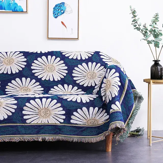 Bohemian knitted world map decorative throw for sofa Meilleur Choix