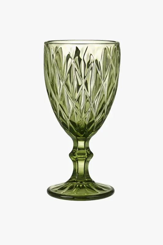 Bon Plan Retro embossed thick glass wine glass
