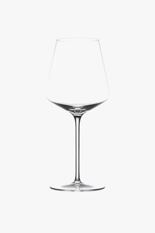 Fine crystal burgundy wine glass with wide facets Usine Directe