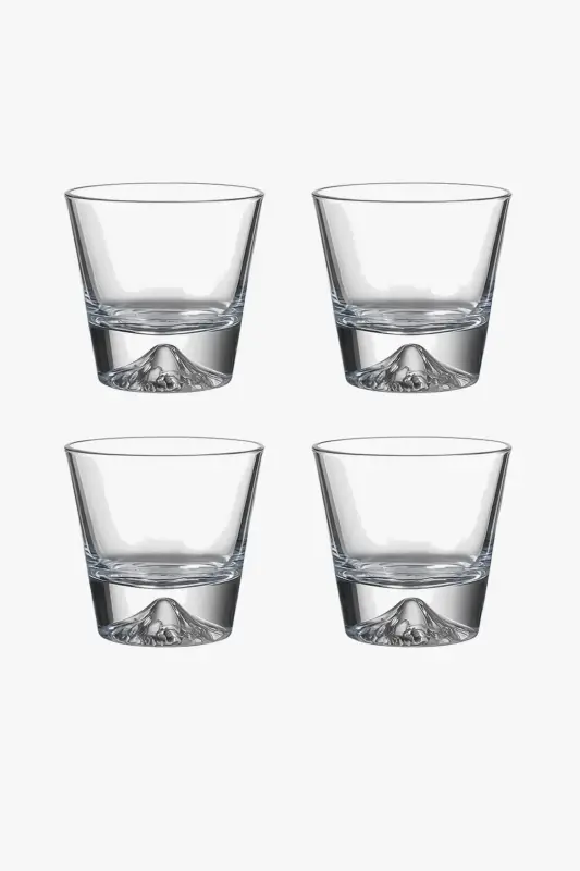 Set of 4 fuji mountain snow design glasses 310ml Quantité Limitée