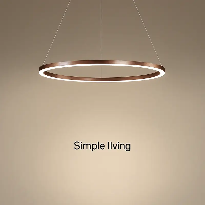 Minimalist nordic single ring led chandelier Prix Réduit