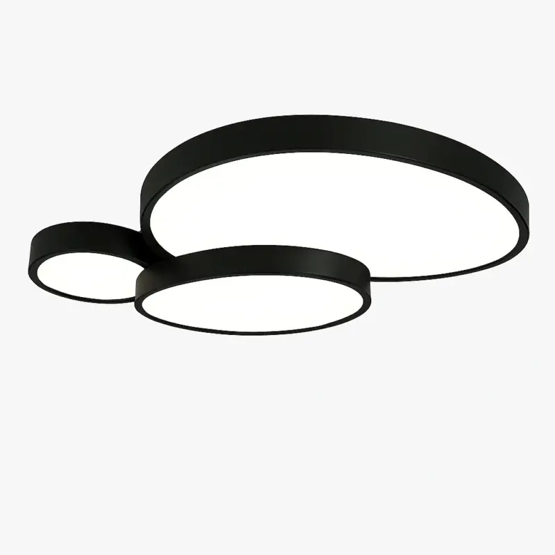 Decorative led ceiling light in black or white Paiement Sécurisé