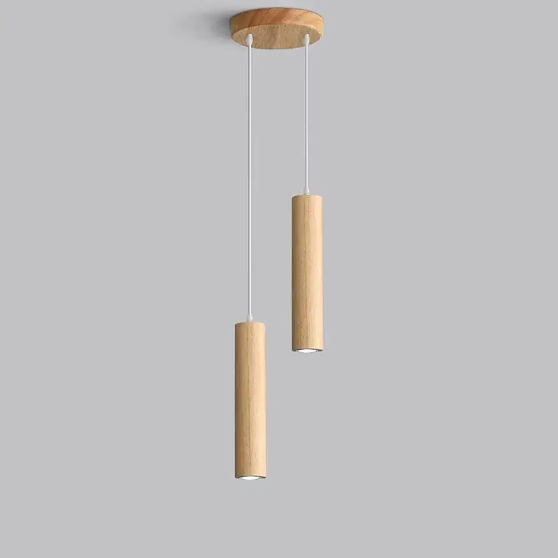Modern wooden pendant light for dining room, bedroom, restaurant, r... Promotion Saisonnière
