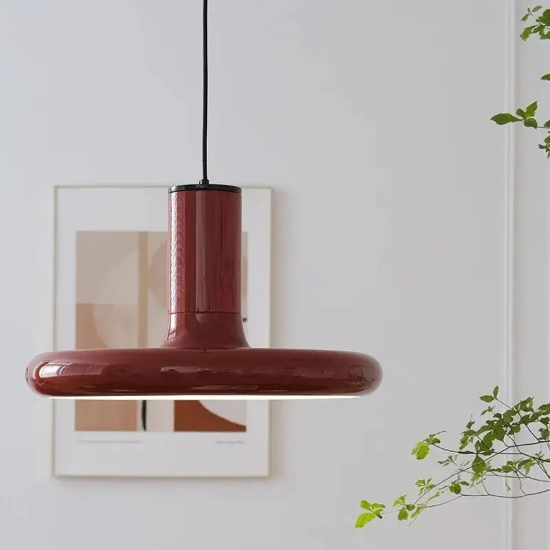 Pas Cher Red vintage nordic ufo pendant light