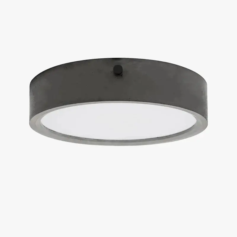 Round cement ceiling light for living room Prix Cassé