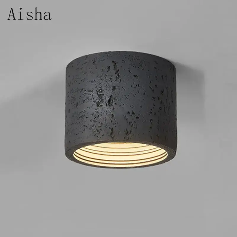 Wabi-sabi style resin led ceiling spotlight for living room, hallwa... Réduction