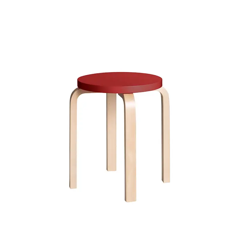 Acheter Direct Stool E60 Red lacquered seatARTEK