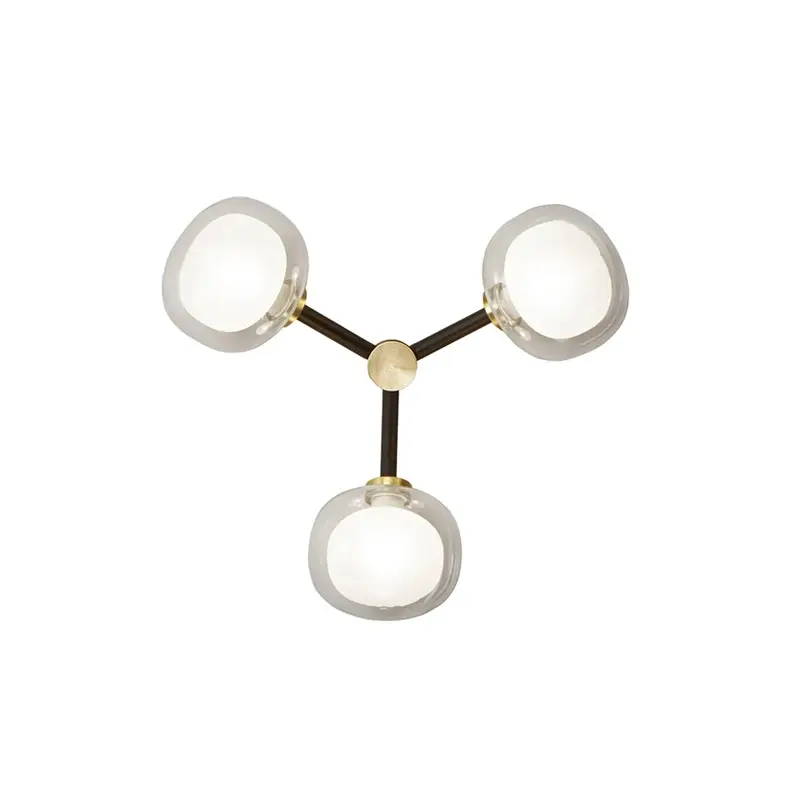 Nouvelle Collection Applique NABILA 552.73 Laiton brossé / verre transparentTOOY