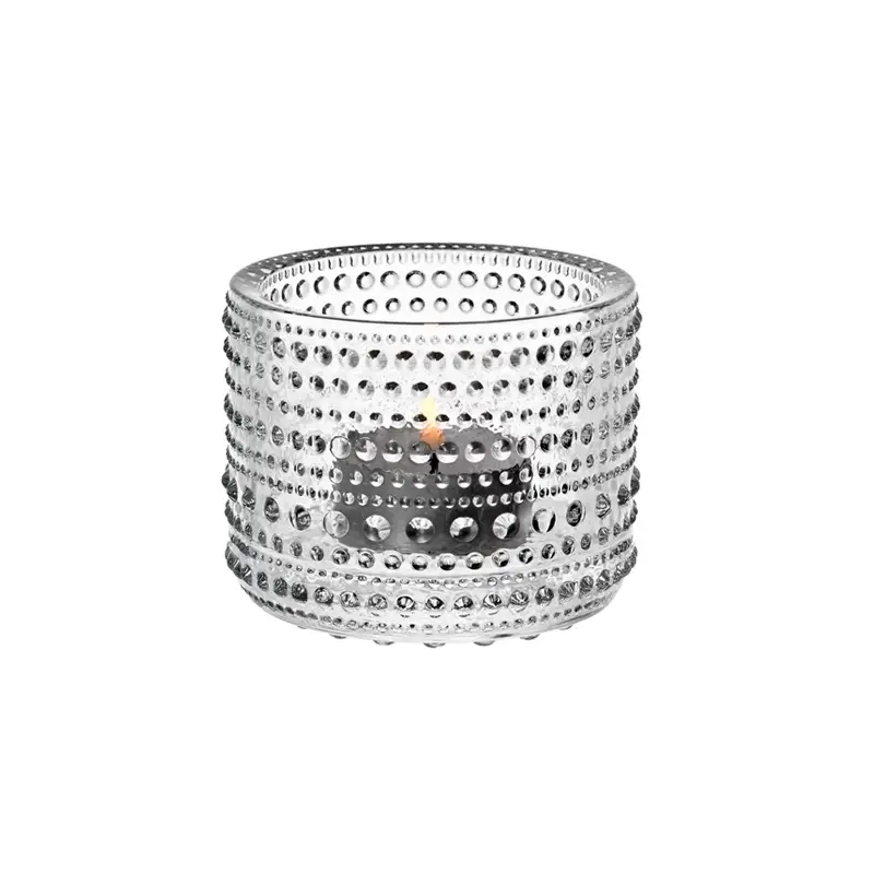 Candle Holder, Candlestick and Candle KASTEHELMI Transparent candle jarIITTALA Nouvel Arrivage