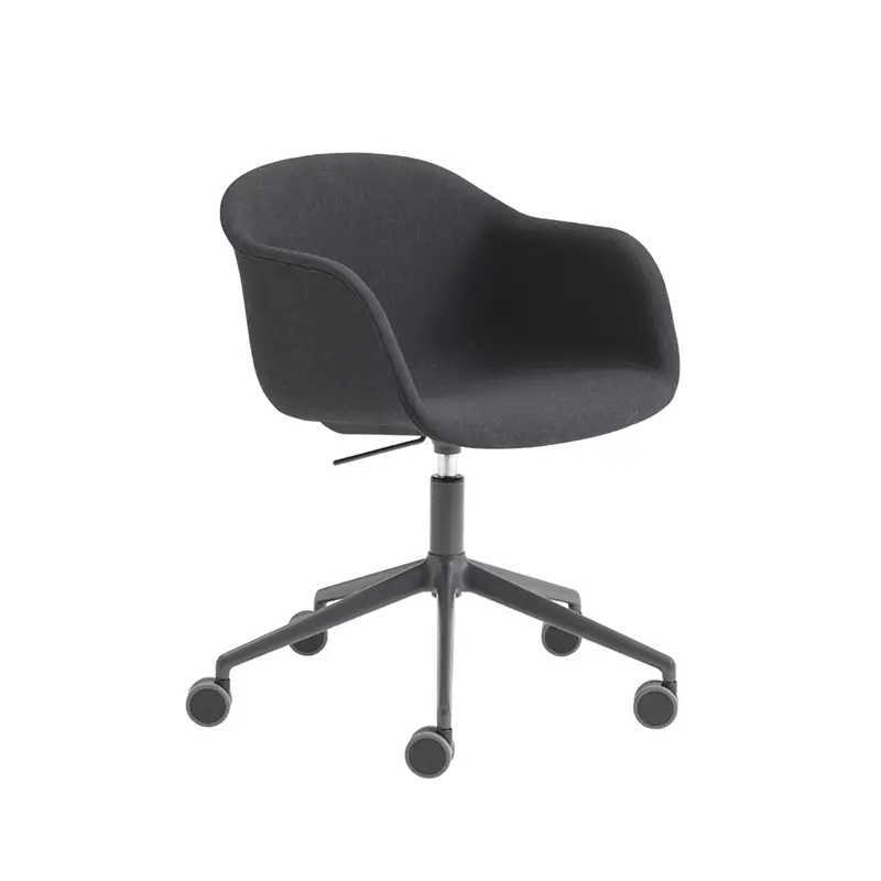 Office Chair FIBER ARMCHAIR Legs with castors Black 183MUUTO Nouvelle Collection