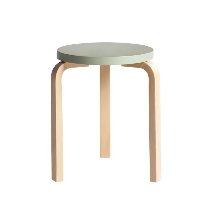 Promotion Saisonnière Stool 60 Green lacquered seatARTEK